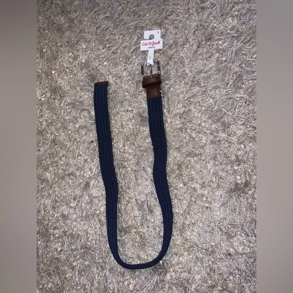 Cat & Jack Navy and Brown Kids belt size Large NWT
